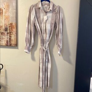 a new day Brown and White Striped Dress